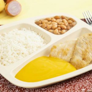 Chicken Breasts with Mandioquinha: Purée, Rice and Pinto Beans